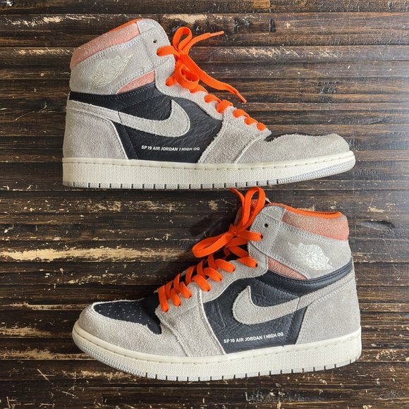 Jordan 1 Retro High OG Neutral Grey Hyper Crimson 2019 555088 018 Men’s Size 11 - Picture 2 of 7